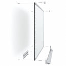 Quartet Gloss-Finish Steel Dry Erase Board, Wall Mounted, 36"H x 48"W, White - TEM544G