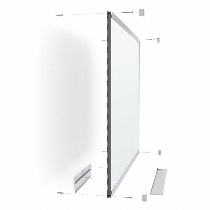 Quartet Gloss-Finish Melamine Dry Erase Board, Wall Mounted, 48 inH x 96 inW, White - TE548AP2