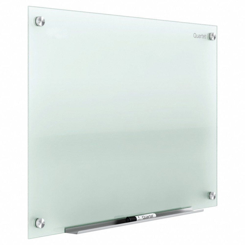 Quartet Gloss-Finish Glass Dry Erase Board, Wall Mounted, 24"H x 36"W, Frosted White - G3624F
