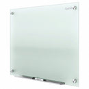 Quartet Gloss-Finish Glass Dry Erase Board, Wall Mounted, 24"H x 36"W, Frosted White - G3624F