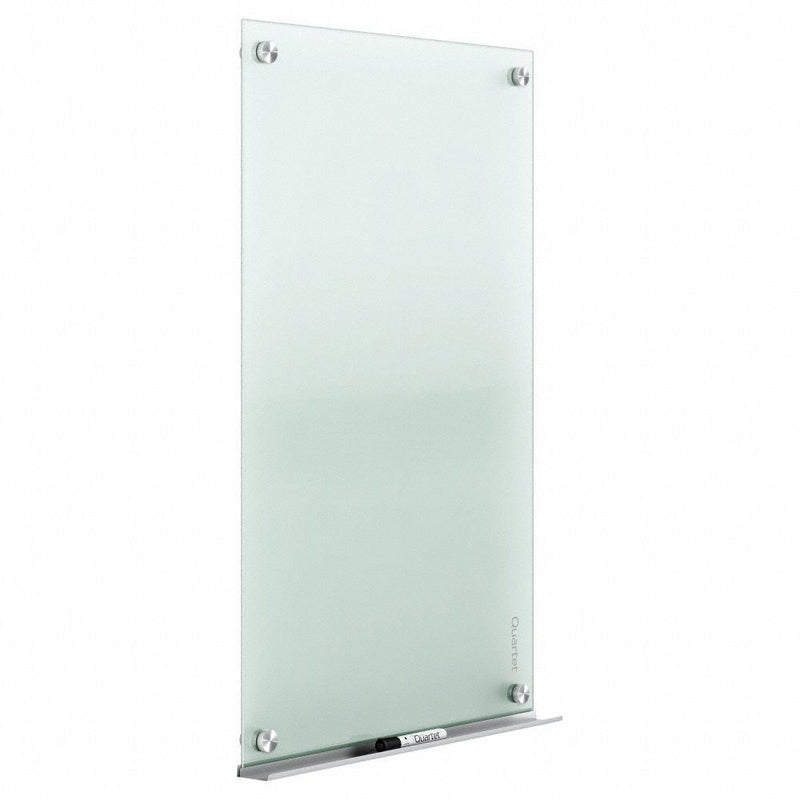 Quartet Gloss-Finish Glass Dry Erase Board, Wall Mounted, 24"H x 36"W, Frosted White - G3624F