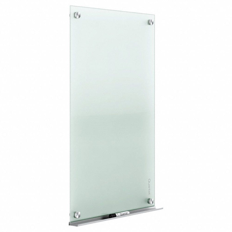 Quartet Gloss-Finish Glass Dry Erase Board, Wall Mounted, 36"H x 48"W, Frosted White - G4836F