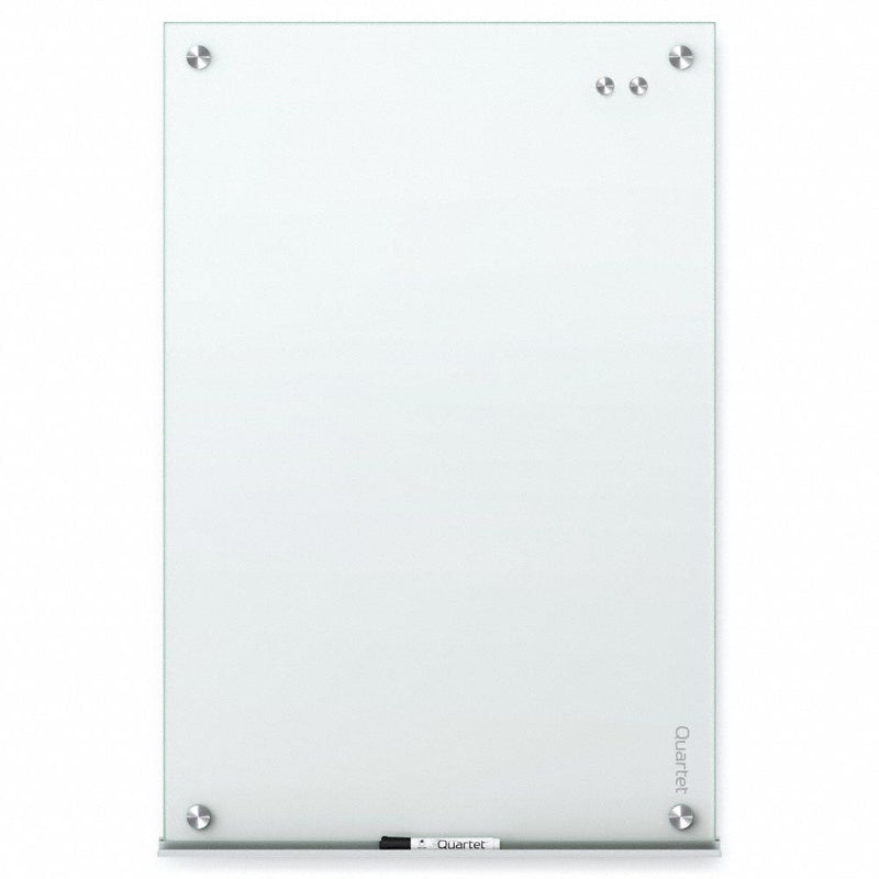Quartet Gloss-Finish Glass Dry Erase Board, Wall Mounted, 36"H x 48"W, White - G4836W