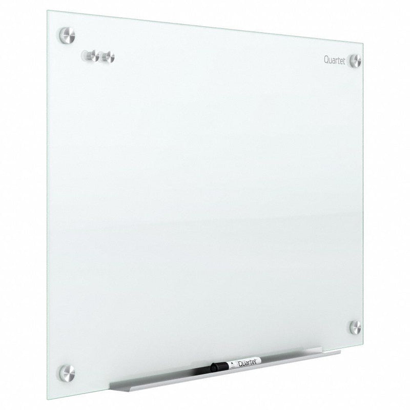 Quartet Gloss-Finish Glass Dry Erase Board, Wall Mounted, 48"H x 72"W, White - G7248W-A