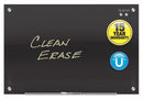 Quartet Gloss-Finish Glass Dry Erase Board, Wall Mounted, 36"H x 48"W, Black - G4836B