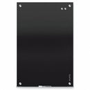 Quartet Gloss-Finish Glass Dry Erase Board, Wall Mounted, 24"H x 36"W, Black - G3624B