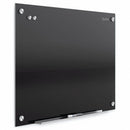 Quartet Gloss-Finish Glass Dry Erase Board, Wall Mounted, 24"H x 36"W, Black - G3624B