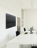 Quartet Gloss-Finish Glass Dry Erase Board, Wall Mounted, 36"H x 48"W, Black - G4836B