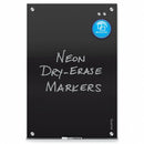 Quartet Gloss-Finish Glass Dry Erase Board, Wall Mounted, 48"H x 72"W, Black - G7248B-A