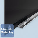 Quartet Gloss-Finish Glass Dry Erase Board, Wall Mounted, 48"H x 72"W, Black - G7248B-A