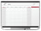 Quartet Gloss-Finish Melamine Calendar Planning Board, Wall Mounted, 36"H x 48"W, White/Gray/Red - CP43P2