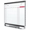 Quartet Gloss-Finish Melamine Calendar Planning Board, Wall Mounted, 36"H x 48"W, White/Gray/Red - CP43P2