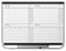 Quartet Gloss-Finish Melamine Calendar Planning Board, Wall Mounted, 36"H x 48"W, White/Gray/Red - 4MCP43P2