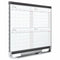 Quartet Gloss-Finish Melamine Calendar Planning Board, Wall Mounted, 36"H x 48"W, White/Gray/Red - 4MCP43P2