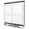 Quartet Gloss-Finish Melamine Calendar Planning Board, Wall Mounted, 36"H x 48"W, White/Gray/Red - 4MCP43P2