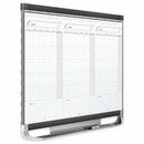 Quartet Gloss-Finish Melamine Calendar Planning Board, Wall Mounted, 24"H x 36"W, White/Gray - CMP32P2