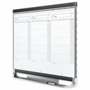 Quartet Gloss-Finish Melamine Calendar Planning Board, Wall Mounted, 24"H x 36"W, White/Gray - CMP32P2