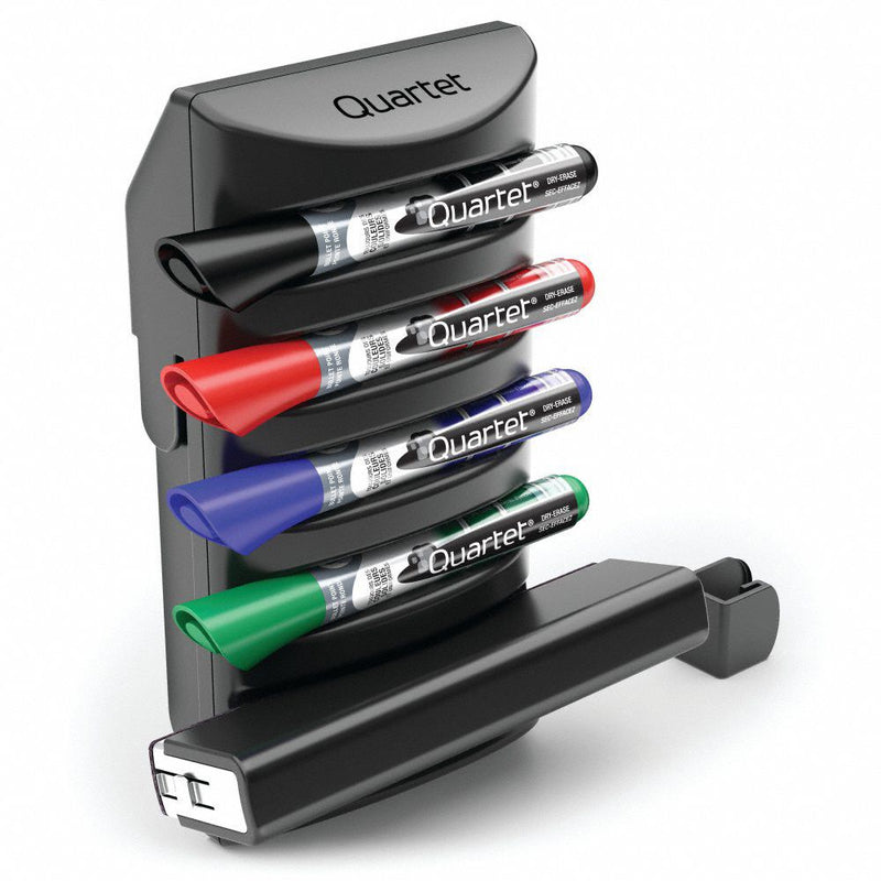 Quartet Plastic Marker Holder, 6 1/2 inW, Black - 85377