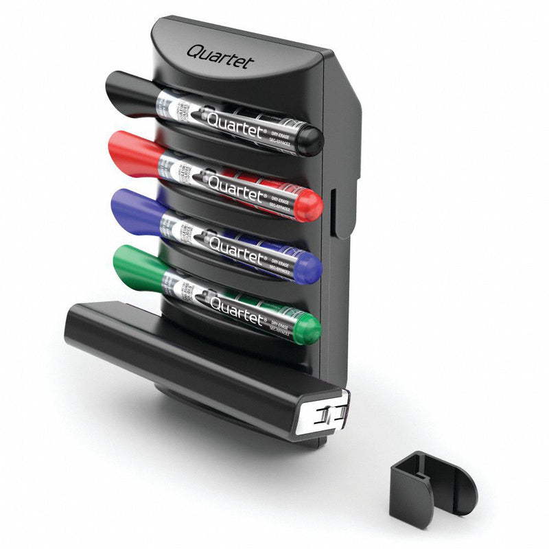 Quartet Plastic Marker Holder, 6 1/2 inW, Black - 85377