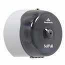 Georgia-Pacific Toilet Paper Dispenser, SofPull(R), Smoke, Center Pull, (1) Roll Dispenser Capacity, Plastic - 56513