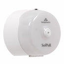 Georgia-Pacific Toilet Paper Dispenser, SofPull(R), White, Center Pull, (1) Roll Dispenser Capacity, Plastic - 56515