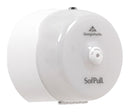 Georgia-Pacific Toilet Paper Dispenser, SofPull(R), White, Center Pull, (1) Roll Dispenser Capacity, Plastic - 56515