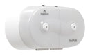 Georgia-Pacific Toilet Paper Dispenser, SofPull(R), White, Center Pull, (2) Rolls Dispenser Capacity, Plastic - 56518