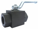 Top Brand Ball Valve, Carbon Steel, Inline, 3-Piece, Pipe Size 1 in, Connection Type FNPT x FNPT - 32H968