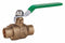 Top Brand Ball Valve, Lead-Free Brass, Inline, 2-Piece, Pipe Size 1 1/4 in, Tube Size 1 1/4 in - 107-846NL