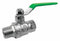 Top Brand Ball Valve, Lead-Free Nickel Plated Brass, Inline, 2-Piece, Pipe Size 3/4 in - 32J022