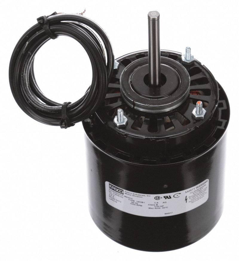 Fasco 1/20 HP, HVAC Motor, Shaded Pole, 1550 Nameplate RPM, 115 Voltage, Frame 3.3 - D472