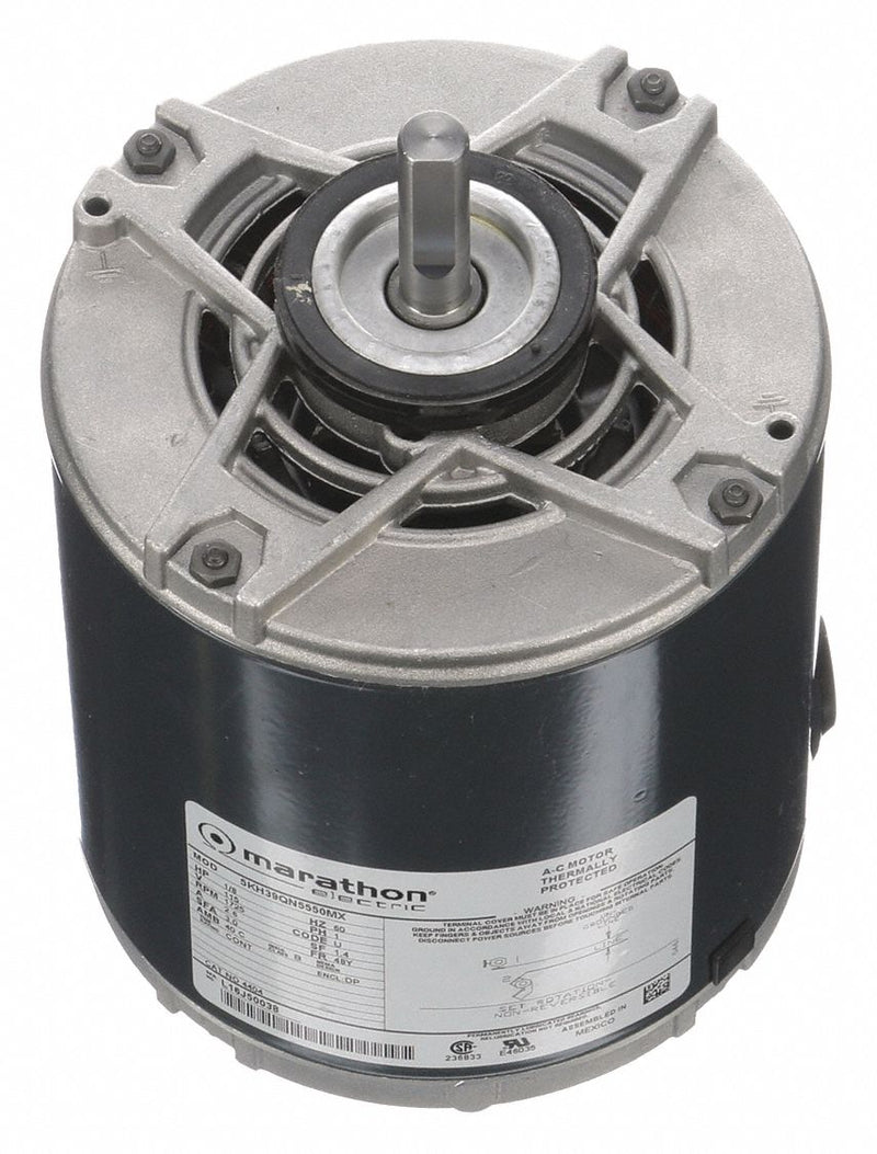 Marathon Motors 1/8 HP Direct Drive Blower Motor, Split-Phase, 1725 Nameplate RPM, 115 Voltage, Frame 48Y - 5KH39QN5550X