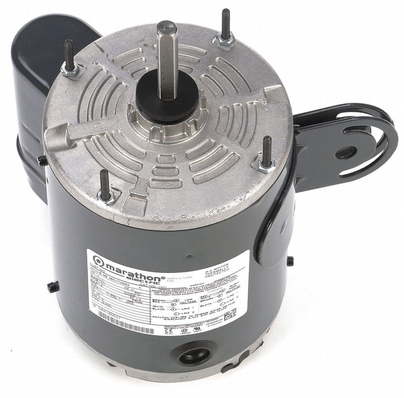 Marathon Motors 1/4 HP Pedestal Fan Motor, Permanent Split Capacitor, 1625 Nameplate RPM,115/230 Voltage, Frame 48Z - 048A17T2005