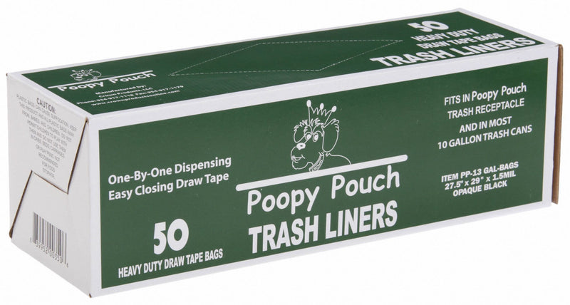 Poopy Pouch Pet Waste Receptacle Bag, 13 gal, Width 27 1/2 in, Height 29 in - PP-13GAL-BAGS