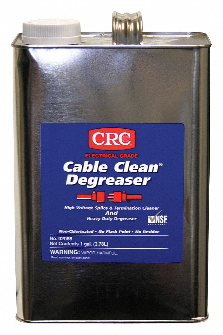 CRC Electrical Cable Cleaner Degreaser, 1 gal Non Aerosol Can, Unscented Liquid, 1 EA - 2066