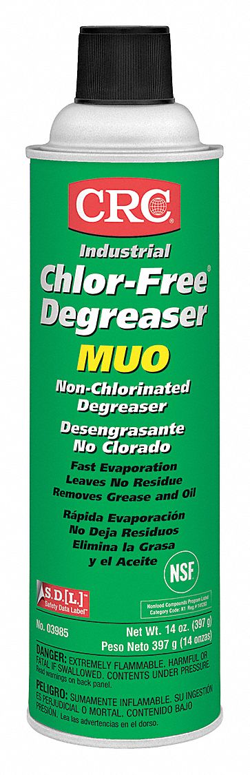 CRC Degreaser, 20 oz Cleaner Container Size, Aerosol Can Cleaner Container Type, Unscented Fragrance - 3985