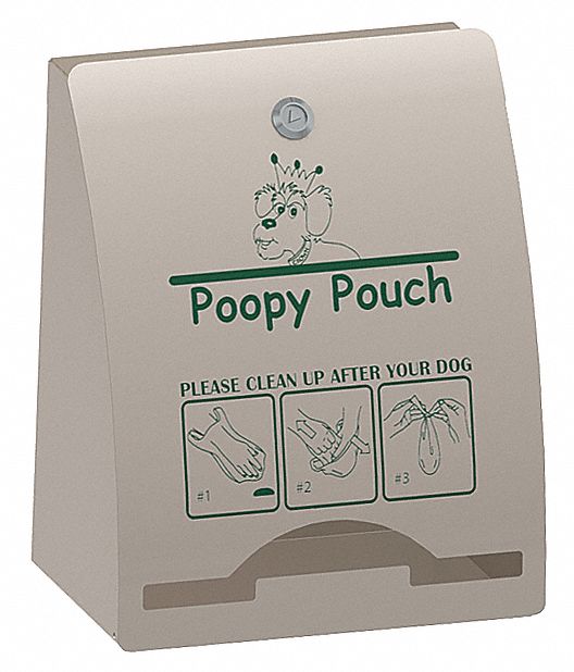 Poopy Pouch Pet Waste Bag Dispenser, 10 1/2 in Height, 5 1/2 in Width/Diameter, 8 1/2 in Length, Tan - PP-EXP-BEIGE