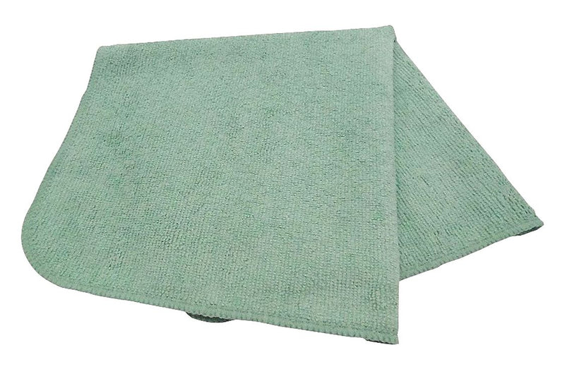 Tough Guy Microfiber Cloth, Medium Duty, 12 in x 12 in, Green, PK 12 - 32UV03