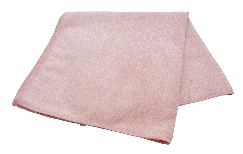 Tough Guy Microfiber Cloth, Medium Duty, 12 in x 12 in, Pink, PK 12 - 32UV08