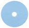 3M 17 in Non-Woven Polyester Fiber Round Burnishing Pad, 1500 to 3000 rpm, Light Blue, 5 PK - 3050-17