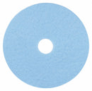 3M 19 in Non-Woven Polyester Fiber Round Burnishing Pad, 1500 to 3000 rpm, Light Blue, 5 PK - 3050-19