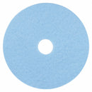 3M 20 in Non-Woven Polyester Fiber Round Burnishing Pad, 1500 to 3000 rpm, Light Blue, 5 PK - 3050