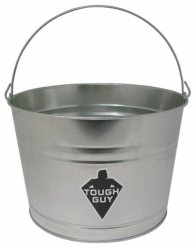 Top Brand Pail, 4.3 gal., Galvanized Steel - 32XE83 | SustainableSupply.com