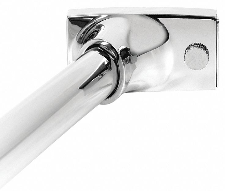 WingIts 60"L x 1" x 5/8"D Polished Chrome Curved Shower Rod, Includes: Stainless Steel Screws and Mounting - WOCONPS5NC