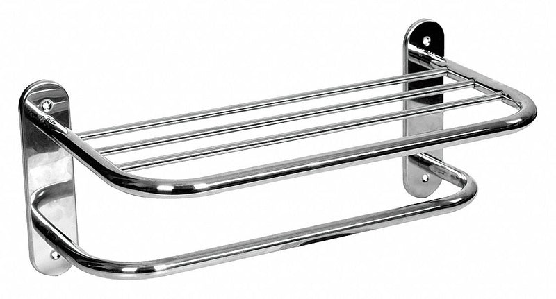 WingIts 18" Overall Length, 8-1/2" Overall Height, 10" Overall Depth, Polished Chrome, Towel Rack - WMRBS18