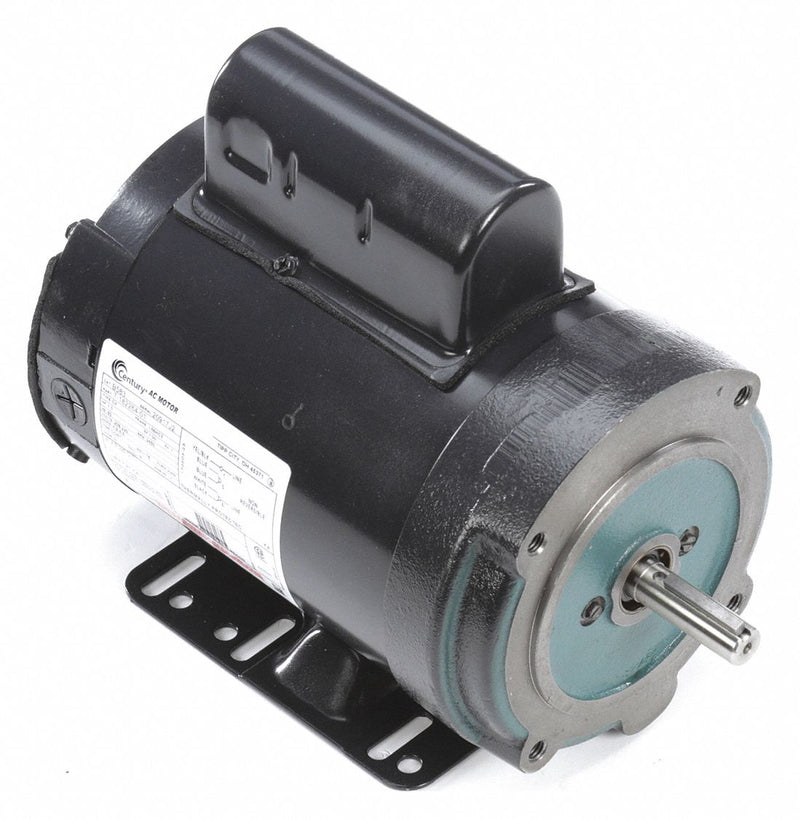 Century 1 HP Milk Pump Motor,Permanent Split Capacitor,3450 Nameplate RPM,208-230 Voltage,Frame 56HCZ - B583