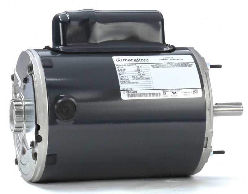 Marathon Motors 1/2 HP Agricultural Fan Motor,Permanent Split Capacitor,850 Nameplate RPM,208-230 Voltage - 5KCP49UN9837S