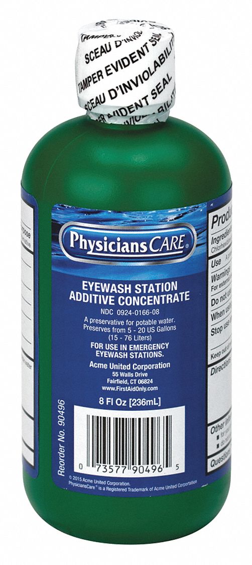 PhysiciansCare Eye Wash Preservative, For Use With Eye Wash Stations - 90496