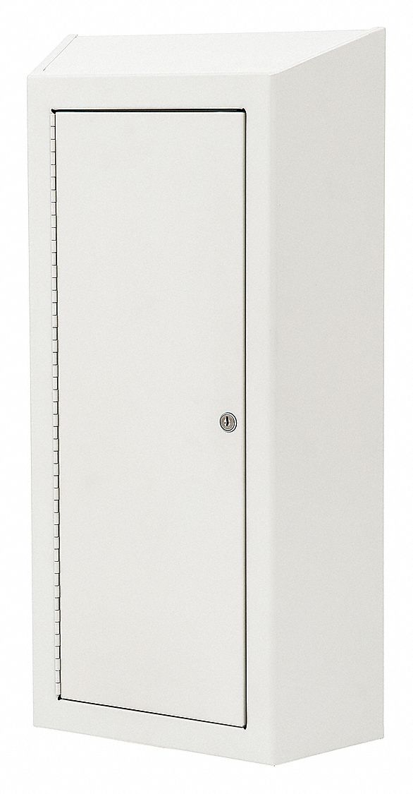 Oval CSLRST-010700 Surface Mounted, Ligature Resistant, Powder Coated Steel (White), Solid Door