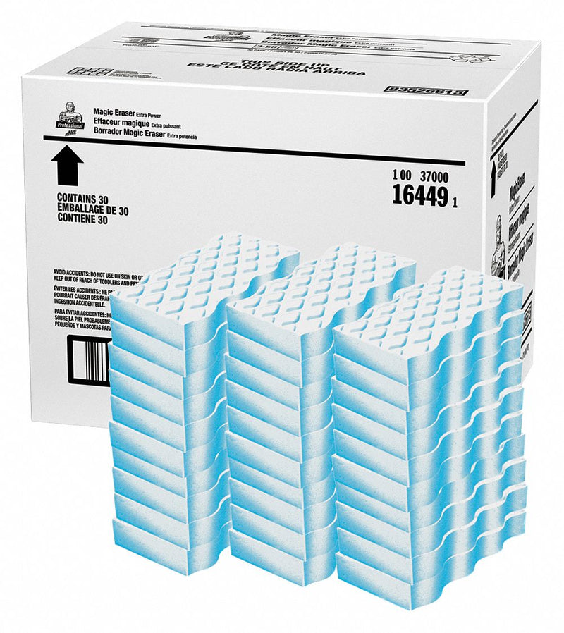 Mr. Clean 4 39/64 in x 2 13/32 in Foam Scouring Pad, White, 30PK - PGC 16449